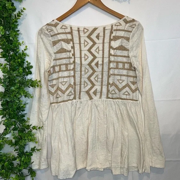 Free People Blouse Neutral - Picture 3 of 3